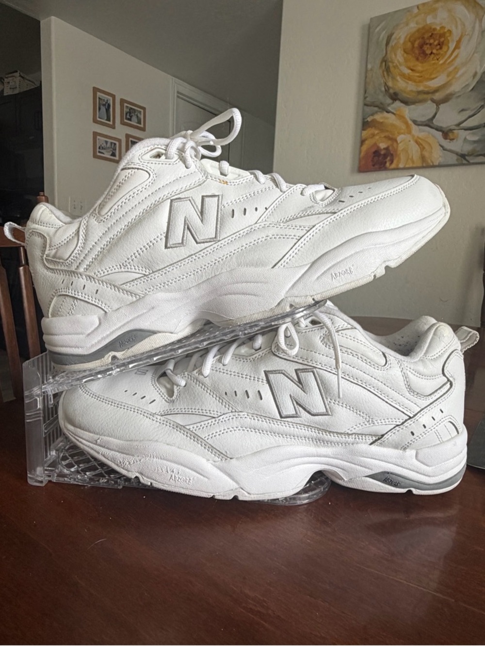 NEW BALANCE Men's 609 MX609AW SNEAKERS SIZE 16 White On White